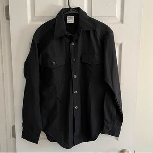 dscp military issue navy button down shirt size 15 1/2 x 33SL